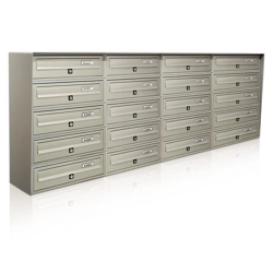 vendita online Casellario postale 20 posti orizzontale esterno - slim Cassette postali, bacheche e casellari Alubox